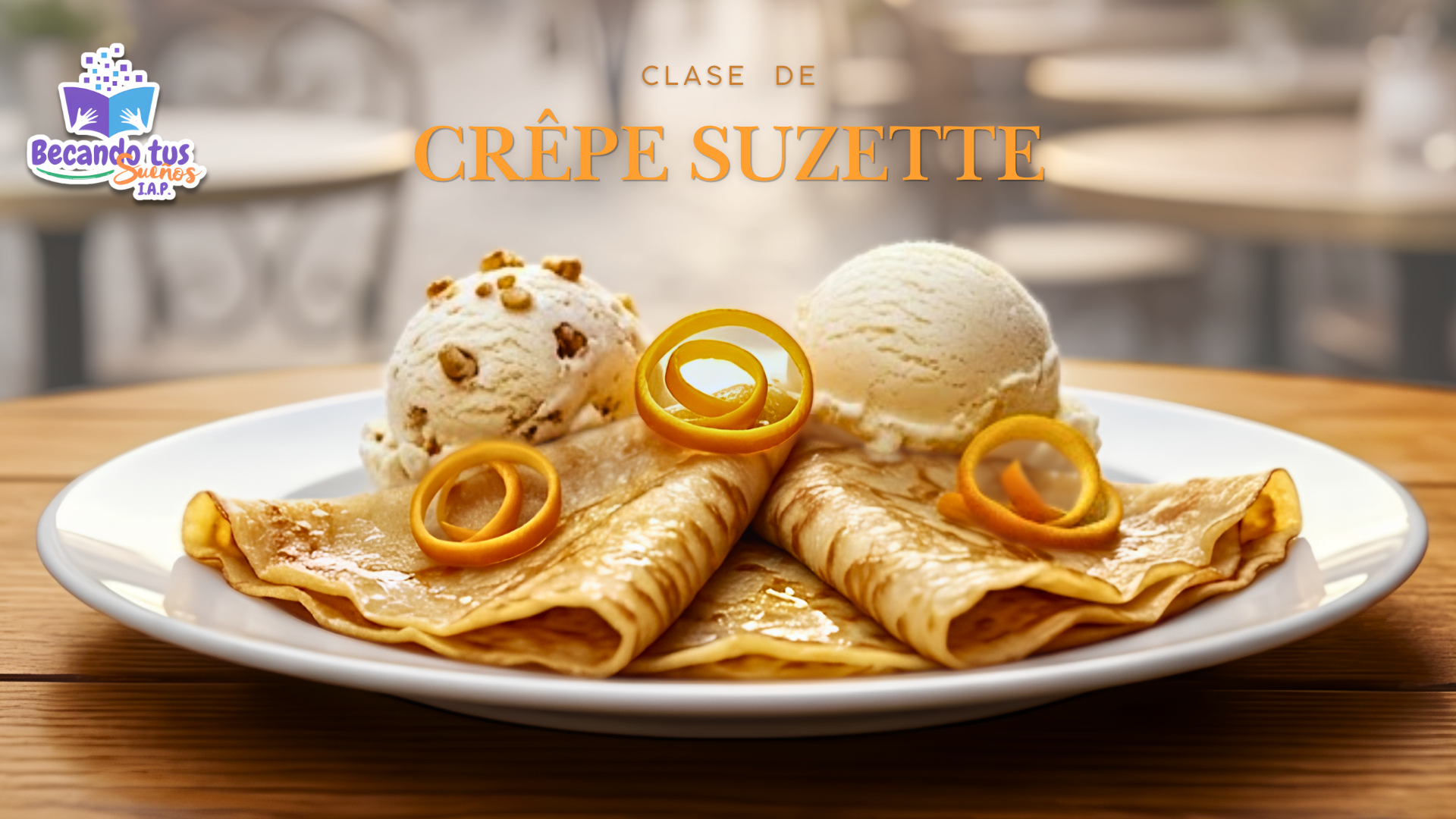 “Crêpe Suzette: crepas francesas con salsa cítrica flameada”